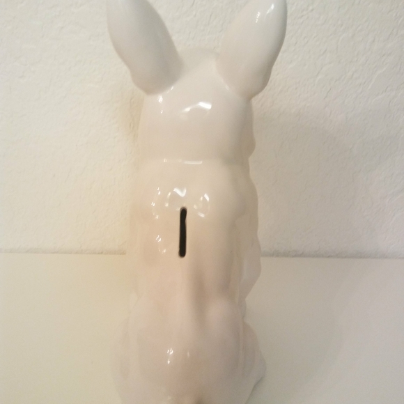 Z Gallerie Ceramic White French Bulldog Piggy Bank - Picture 4 of 8